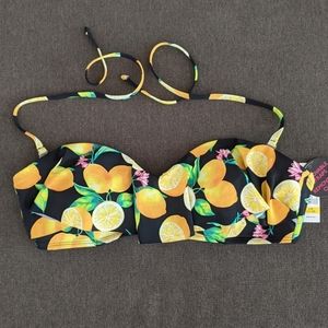 Lemons Bikini Top NWT